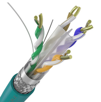 4 de Kabel van paar23awg 550Mhz RJ45 Cat6a FTP, Dubbele Schildkabel Ethernet Cat6a