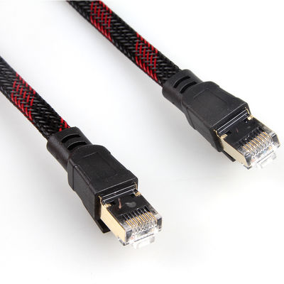 Het Nylon van het het Flardkoord van computerethernet Cat7 voor PC-Laptop Modemrouter die wordt gevlecht