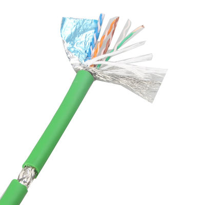 De hoge van de Flexibiliteitskat 5e SFTP AWG26 Groene RJ45 Ethernet Kabel van pvc voor Industriële Toepassingen