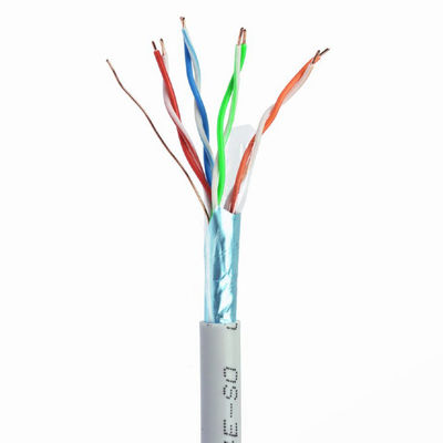 UL FTP Ethernet Cat5e Lan Cable 24AWG omdat 0.5mm Jasje van pvc 4 Paren 305m