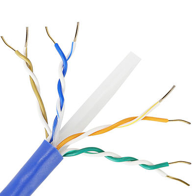 Zuiver Koper Ethernet Cat6 Lan Cable 1000 Voet van Cu 4 PAREN van 23AWG 0.57mm voor Binnen