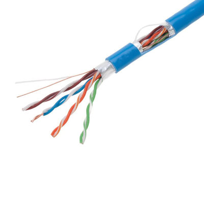 De blauwe 0.57mm CAT6 Kabel van FTP, Praktische Zuivere Kopercat6 Kabel
