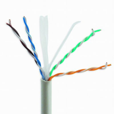 Binnenkat 6, Cu 4 paren 0.55mm van Grey Patch Cord UTP Zuivere Koperlszh CAT6 Kabel