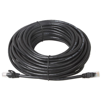 Zwart het Flardkoord van Cat6 Cat6a voor Gigabit Ethernet 650MHz 100W PoE RJ45 UTP