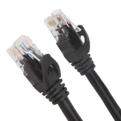 Zwart het Flardkoord van Cat6 Cat6a voor Gigabit Ethernet 650MHz 100W PoE RJ45 UTP