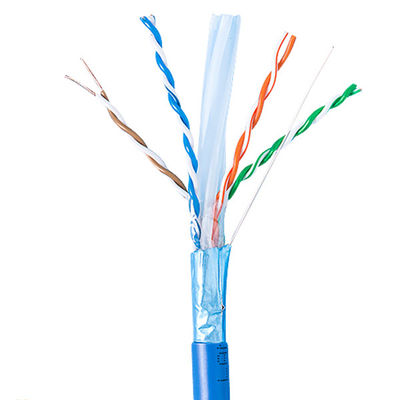 Stevig Naakt Koper Cat6a Lan Cable Shielded Riser 1000ft Blauwe 23AWG 750MHz PoE++