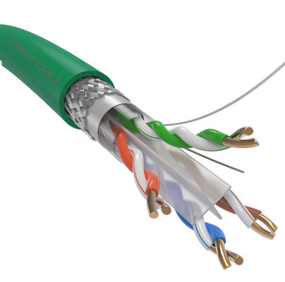 4 de Kabel van paar23awg 550Mhz RJ45 Cat6a FTP, Dubbele Schildkabel Ethernet Cat6a