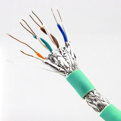 23AWG netwerk Cat6a Lan-kabel dubbel afgeschermd STP SFTP Ethernet