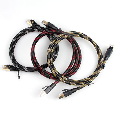 Het nylon vlechtte Beschermde Cat7 Lan Cable S/FTP omdat Voorzien van een netwerk met RJ45-Schakelaar