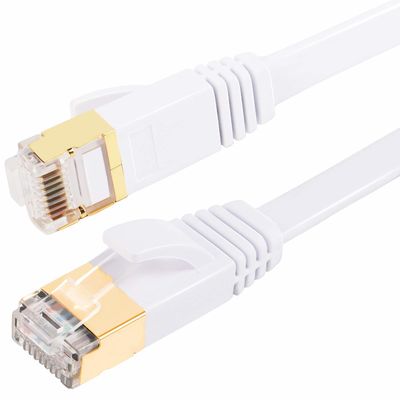10 Gbps RJ45 Cat7 platte kabel, afgeschermde Cat 7-kabel voor Gigabit Ethernet