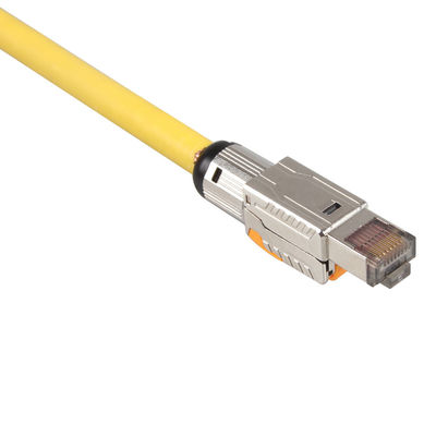 Kat 8 van LSZH Ethernet de Dubbele Beschermde Gele Kleur van Lan Cable S/FTP 22AWG