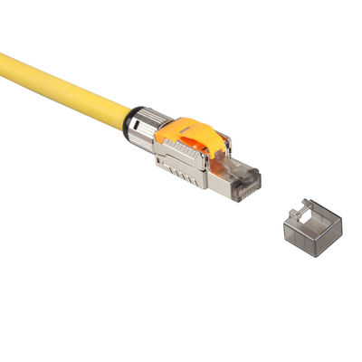 Kat 8 van LSZH Ethernet de Dubbele Beschermde Gele Kleur van Lan Cable S/FTP 22AWG