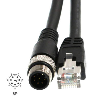 Industriële Ethernet de Kabelm12 D Code 8 Pin To RJ45 van ROHS Cat6 voor Fieldbus-Sensor