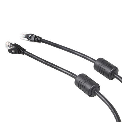 24AWG zwarte Ethernet-Kabelkat 6, RJ45-Schakelaar 100 Voet Ethernet-Koord