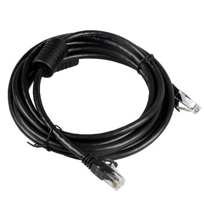 24AWG zwarte Ethernet-Kabelkat 6, RJ45-Schakelaar 100 Voet Ethernet-Koord