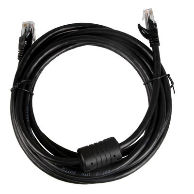 24AWG zwarte Ethernet-Kabelkat 6, RJ45-Schakelaar 100 Voet Ethernet-Koord