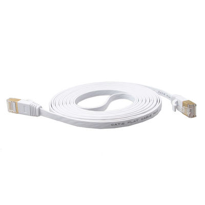 Cat6 de Beschermde Snagless Rj45 Schakelaars van Netwerkethernet Lan Cables White With Gold