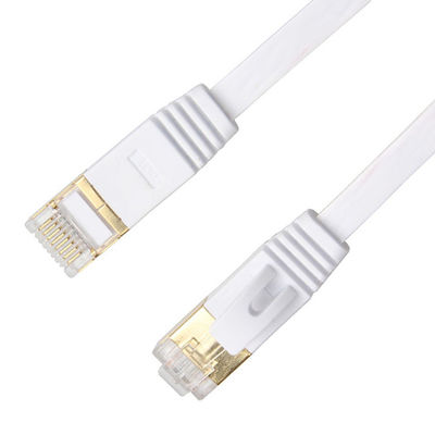 Cat6 de Beschermde Snagless Rj45 Schakelaars van Netwerkethernet Lan Cables White With Gold