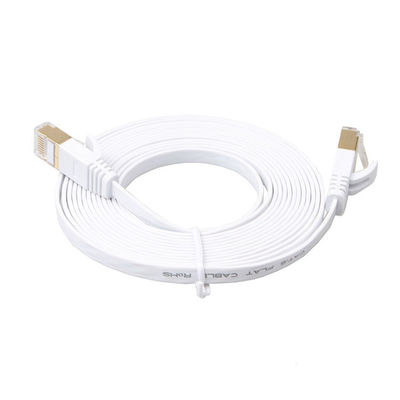 Cat6 de Beschermde Snagless Rj45 Schakelaars van Netwerkethernet Lan Cables White With Gold