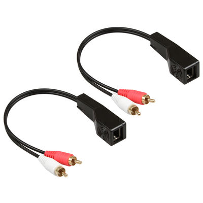 De Draadassemblage Stereo 2 RCA van de Cat7cat8 Douane aan Stereo 2 RCA Naakt Koper