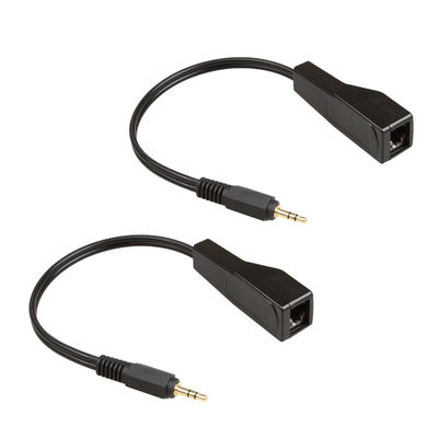 De Draadassemblage 3.5mm van de Cat5cat6 Douane Stereo-installatie aan de Vrouwelijke Audiovergroting van RJ45
