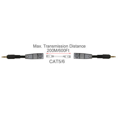 De Draadassemblage 3.5mm van de Cat5cat6 Douane Stereo-installatie aan de Vrouwelijke Audiovergroting van RJ45