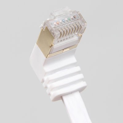 Stabiele witte platte Cat6 Ethernet-kabel, praktisch Gigabit Ethernet-snoer