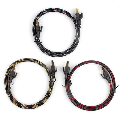 Het Nylon van het het Flardkoord van computerethernet Cat7 voor PC-Laptop Modemrouter die wordt gevlecht