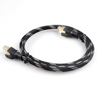 Heavy Duty Rj45 Cat8 netwerkkabel, nylon gevlochten patchkabel Cat 8