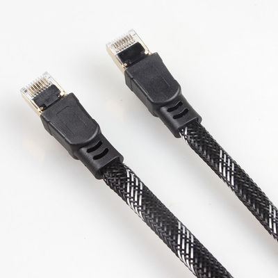 Heavy Duty Rj45 Cat8 netwerkkabel, nylon gevlochten patchkabel Cat 8