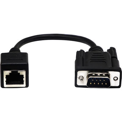 Cat5 Cat6 RJ45 aan RS232-Kabel, DB9 9 Pin Industrial Ethernet Cable Assemblies