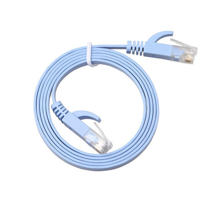 KAT 6 de Kabelblauw 0.5m 1m van het Netwerk Vlak Flard 2m tot 100m Bandbreedte 350MHz