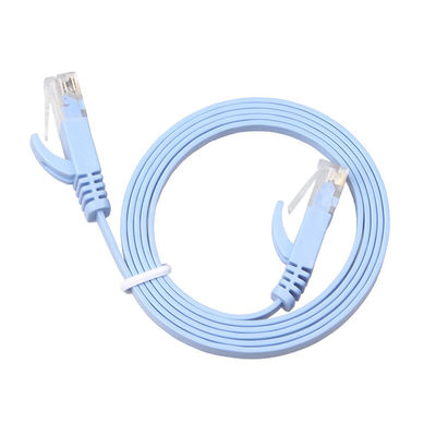 KAT 6 de Kabelblauw 0.5m 1m van het Netwerk Vlak Flard 2m tot 100m Bandbreedte 350MHz