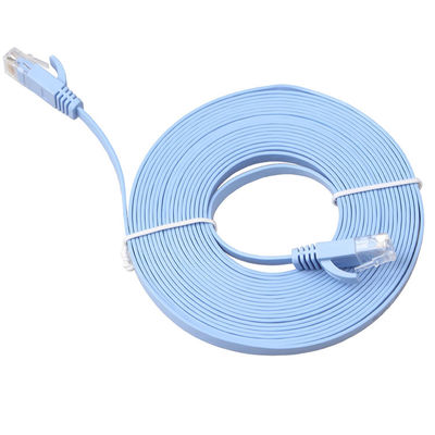 KAT 6 de Kabelblauw 0.5m 1m van het Netwerk Vlak Flard 2m tot 100m Bandbreedte 350MHz