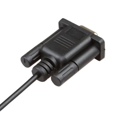 Zwarte RS232-de Kabeldb9 Pin Female To gelijkstroom 3.5mm Stal van de Draaduitrusting