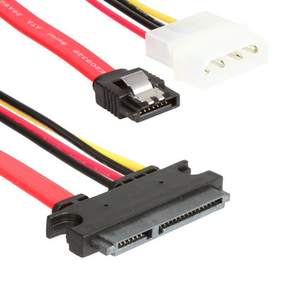 ROHS SATA III de Uitrustingskabel SATA 7+15Pin 22 Pin To SATA 7Pin+4Pin van de Gegevensdraad