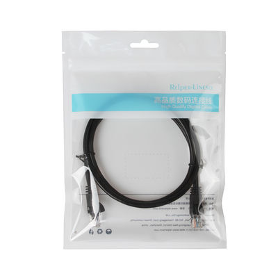 De zwarte CCA UTP kabel van het het Flardkoord van FTP Cat5e met de Mannelijke Schakelaar van RJ45