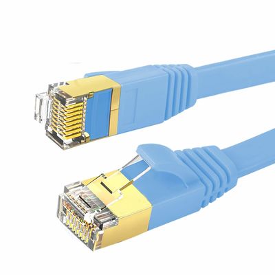 Stabiele 600 MHz Cat 7 Ethernet-kabel plat, BC Blue Praktische Cat7 SFTP-kabel
