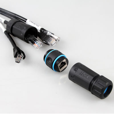 Maak 4 in 1 Katten6a Ethernet Kabel waterdicht, 4 Kabel van de Tak de Mannelijke RJ45 Cat6a Boomstam