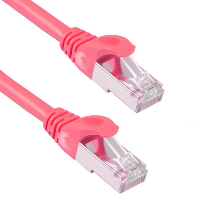Directe Begrafenis 6 Voet Cat7-van het Flardkoord het Op zwaar werk berekende Waterdichte 26AWG 10Gb Rood
