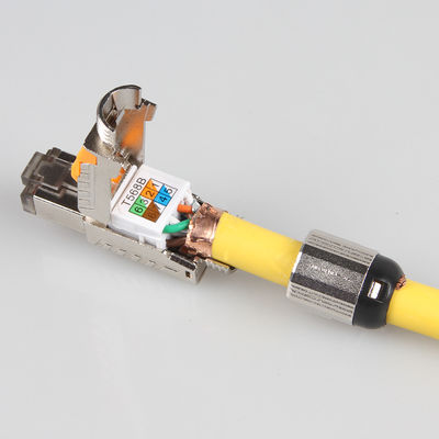 Veld beëindigde Cat 7 STP-kabel, RJ45 8P8C netwerk modulaire stekker Cat 7 patchkabel