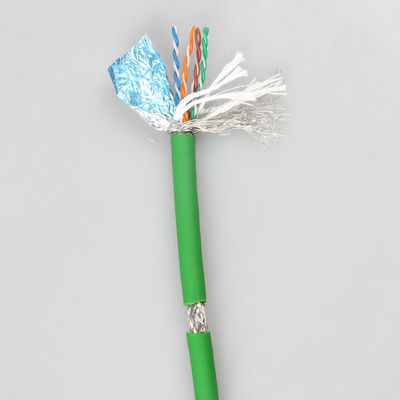 De hoge van de Flexibiliteitskat 5e SFTP AWG26 Groene RJ45 Ethernet Kabel van pvc voor Industriële Toepassingen