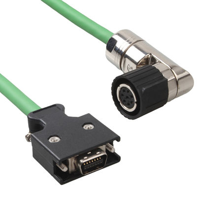 V90 6FX3002-2DB10 Encoder Kabels Servo Motor Connector Plug met Groene Kabel Vaste Installatie